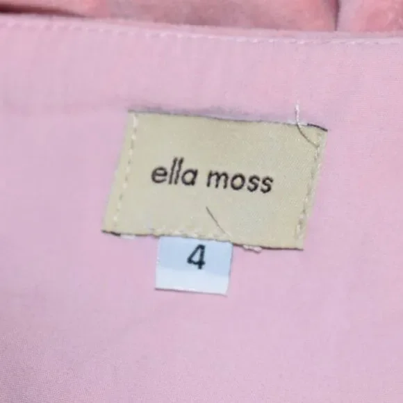 Ella Moss Pink Velvet Pleated Midi Skirt- 4 - Picture 8 of 8